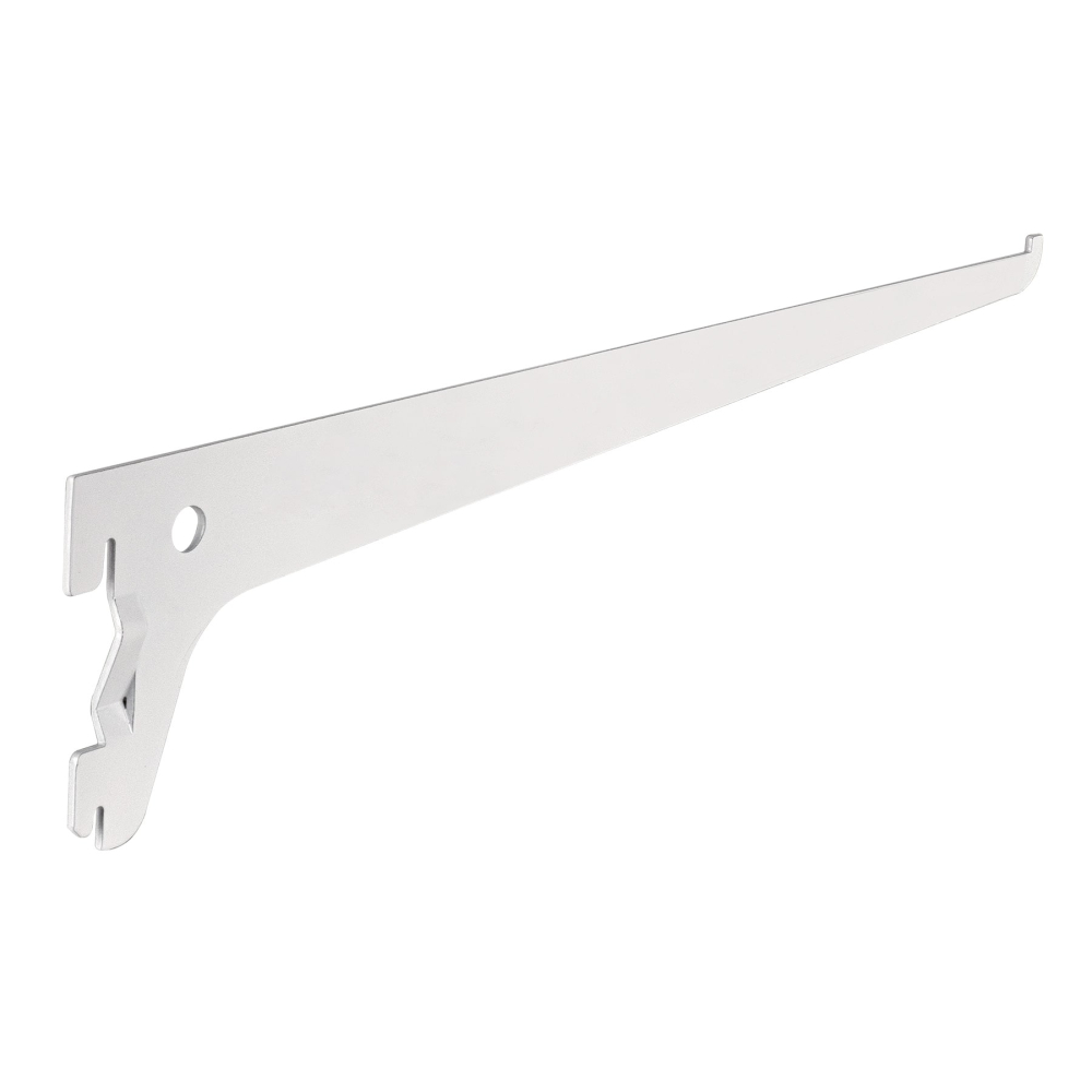 Ménsula plana blanca para cremallera sencilla, 30cm, FIERO SOMO-12MS