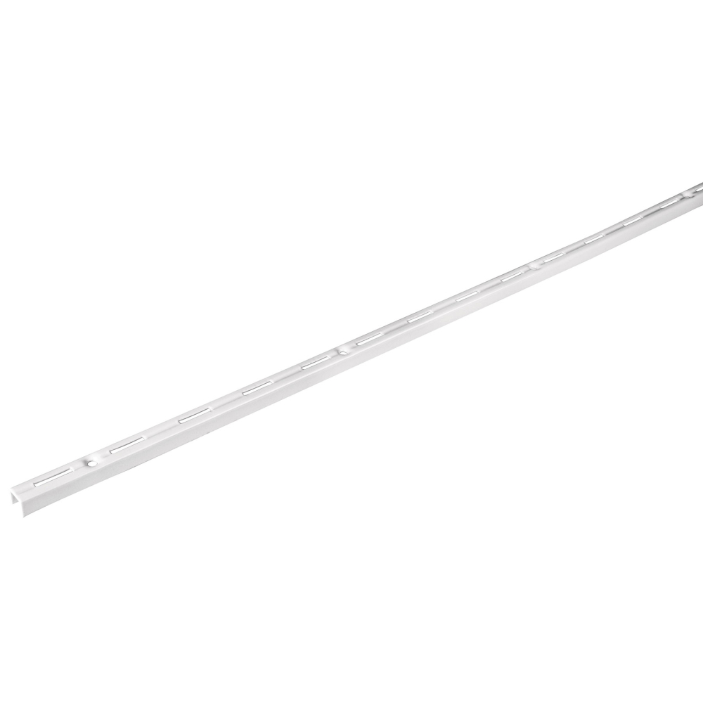 Cremallera sencilla blanca para ménsulas planas, 2m, FIERO SOMO-20CS