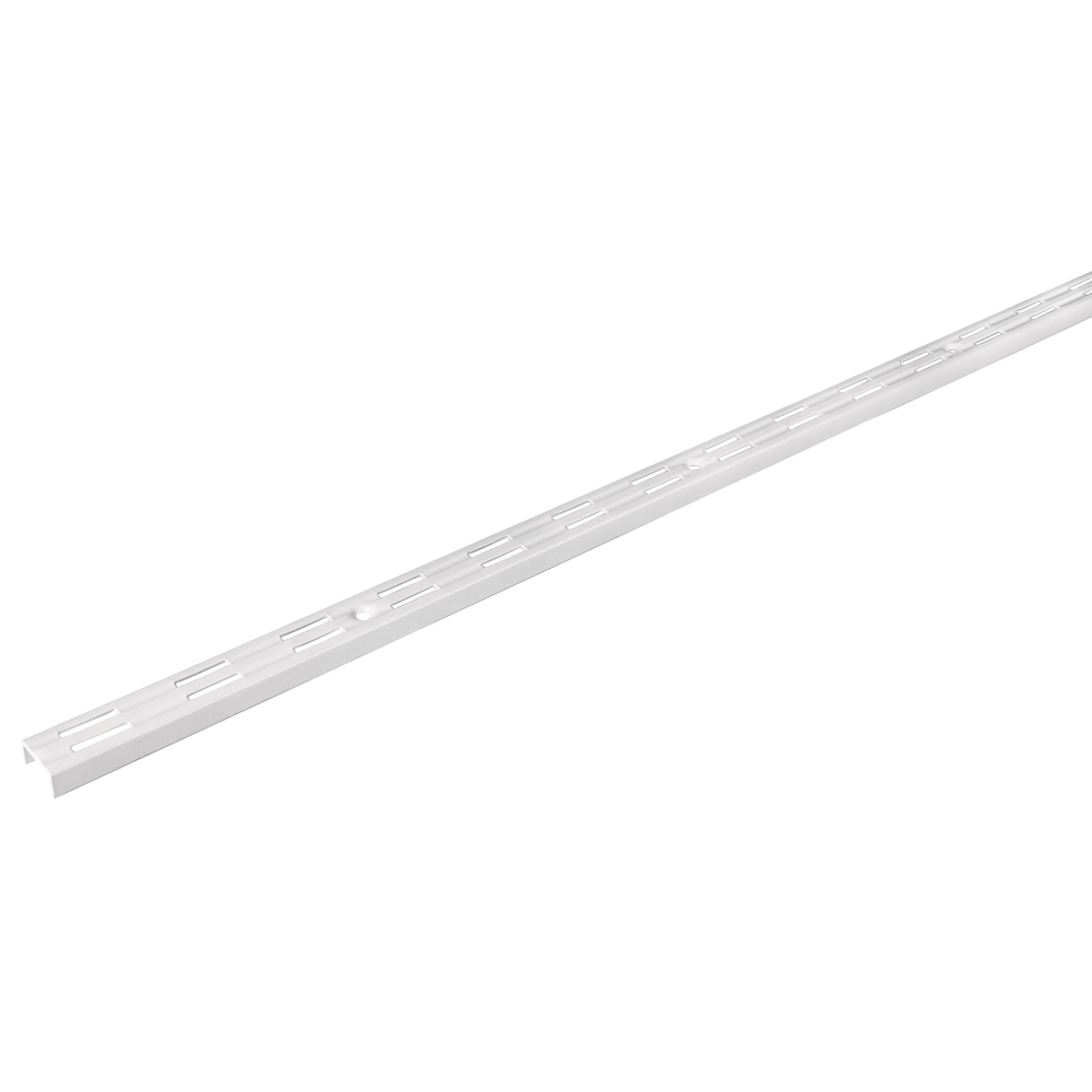 Cremallera doble blanca para ménsulas planas, 1.5m, FIERO SOMO-15CD