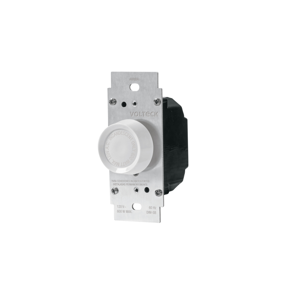 Atenuador de luz giratorio, Standard, blanco, VOLTECK DIM-SB