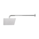 Regadera cuadrada 8', acero inox, con brazo, cromo, TÚBIG R-415