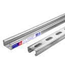 Perfil monocanal perforado de 3 m, 4 x 2 cm cal. 18, VOLTECK PU-182P