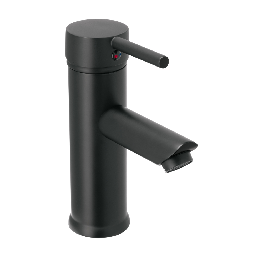 Monomando corto negro para lavabo, FOSET TÚBIG TBM-46M
