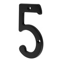 Número 5 de latón sólido 4', negro, HERMEX NUCH-5N