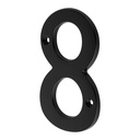 Número 8 de latón sólido 4', negro, HERMEX NUCH-8N