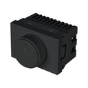 Dimmer giratorio negro de 1.5 módulos, línea Lisboa, VOLTECK DIM15-LN