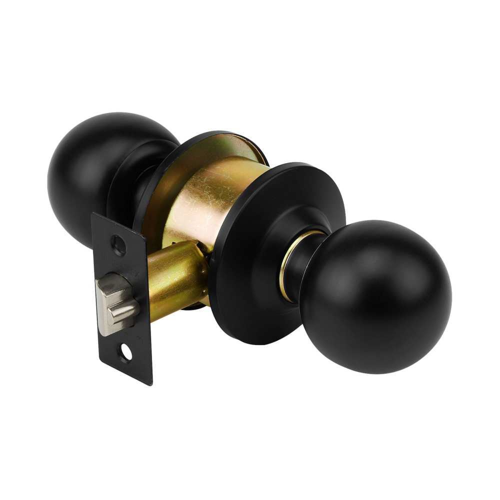Cerradura pomo, negro, esfera, entrada, HERMEX CEPO-61E