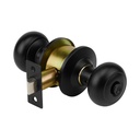 Cerradura pomo, negro, oval, baño, HERMEX CEPO-62B