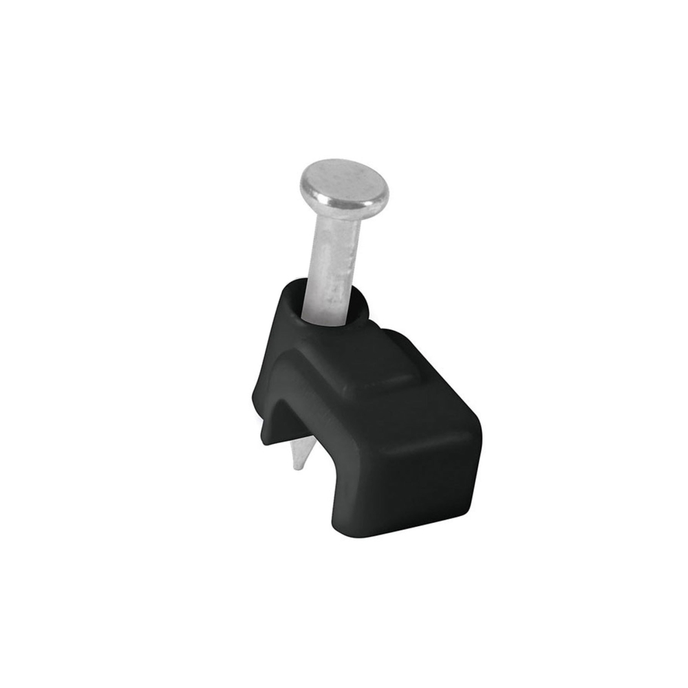 Bolsa con 20 grapas negras de 3 x 6 mm para cable plano GPL-5N