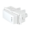 Interruptor de 3 vías con luz piloto, línea Italiana, blanco APSEP-EIB