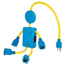 Multicontacto 16 AWG figura de niño con 4 entradas, VOLTECK MUL-4NI