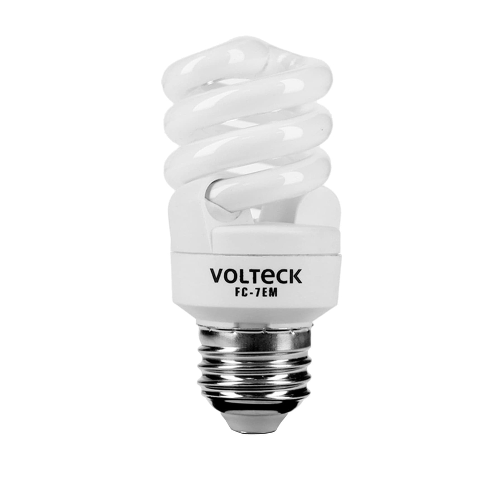 Lámpara espiral mini T2 7 W luz cálida en blíster, VOLTECK FC-7EM