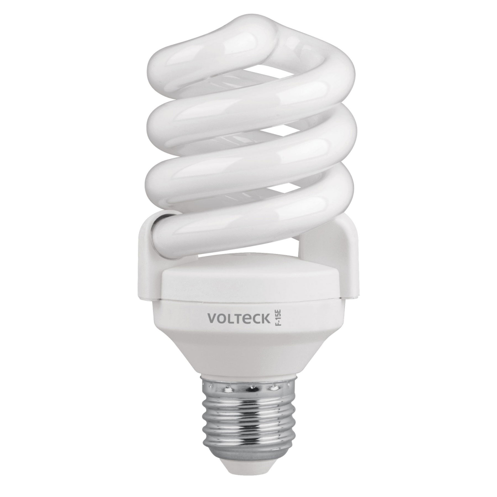 Lámpara espiral T4 15 W luz de día en blíster, VOLTECK F-15E
