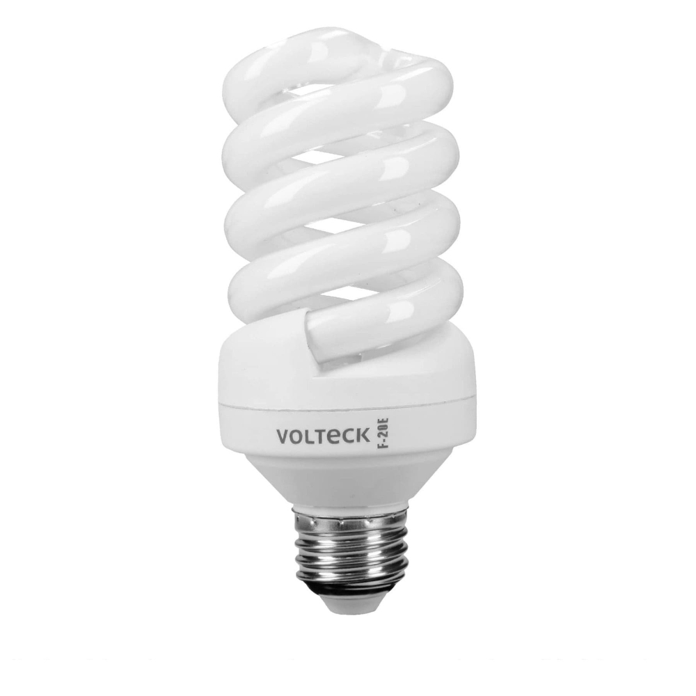 Lámpara espiral T4 20 W luz de día en blíster, VOLTECK F-20E