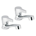 Juego llaves individuales lavabo, ABS, palanca, BASIC MP-243