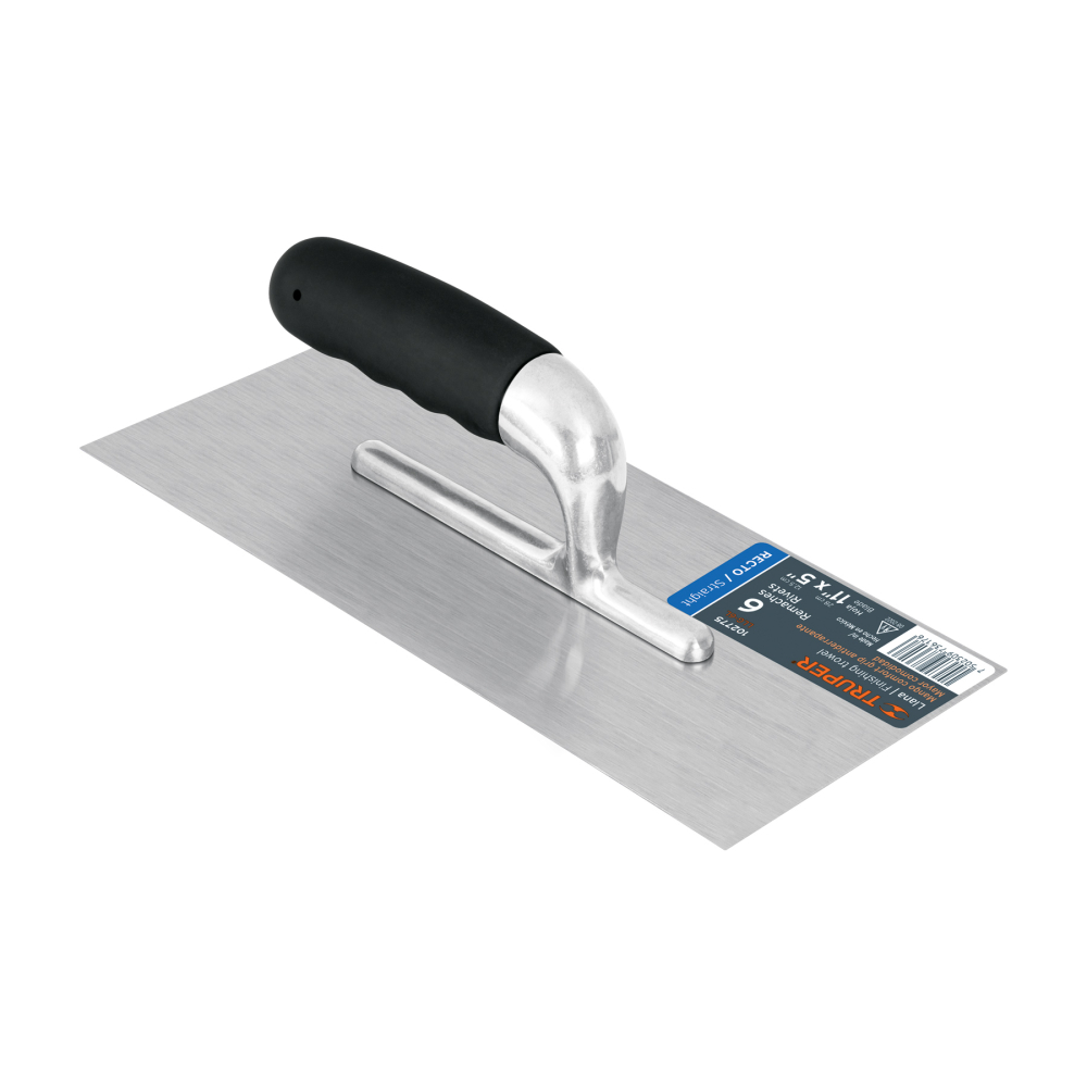 Llana 11' canto recto, 6 remaches, mango Comfort Grip,TRUPER LLG-6L