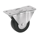 Rodaja hule 3', placa fija con balero, carga 60 kg, FIERO RO-114
