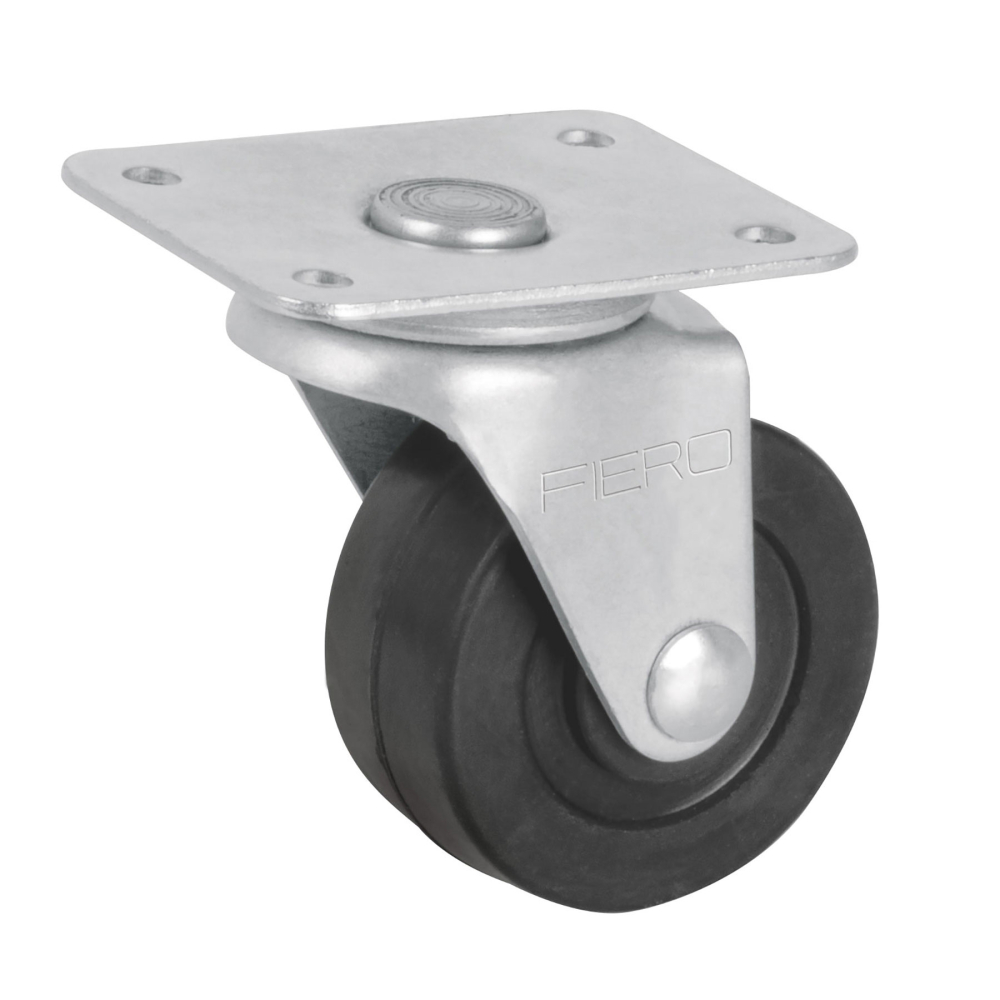 Rodaja hule 2', placa giratoria c/balero, carga 40kg, FIERO RO-129
