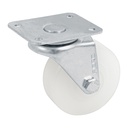 Rodaja de polietileno 2-1/2' placa giratoria con buje, FIERO RO-223