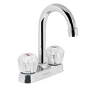 Mezcladora 4' para lavabo, cuello bar, manerales de acrílico M-060A
