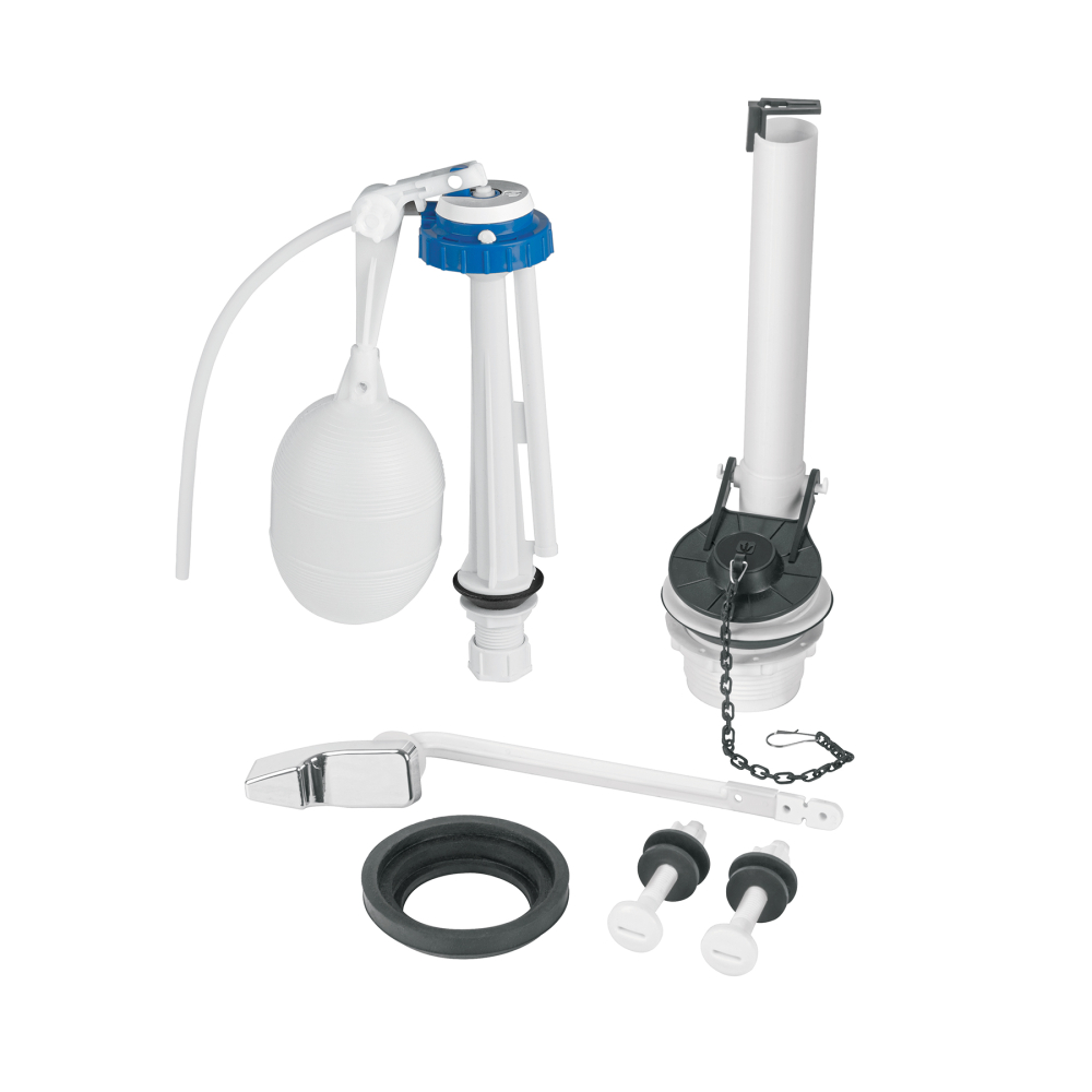 Juego accesorios para WC, 2' flotador trad, p/cromada, BASIC VW-056