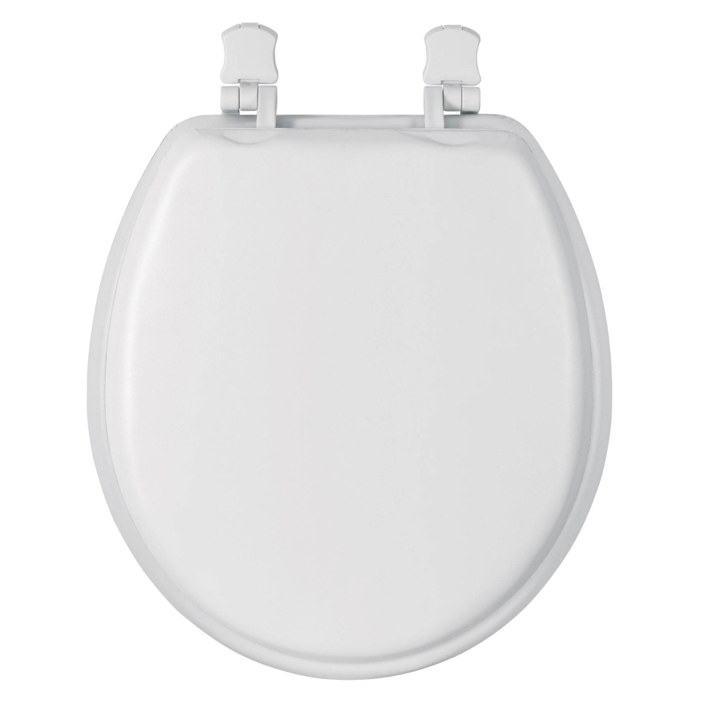 Asiento redondo acojinado para WC, cerrado, blanco, AQUA AAWC-40B
