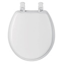 Asiento redondo acojinado para WC, cerrado, blanco, AQUA AAWC-40B