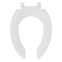 Asiento alargado sin tapa para taza fluxómetro, blanco, AQUA AFWC-45B