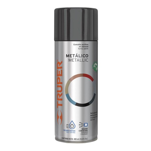 Pintura en aerosol, negro metálico, bote tradicional, 400 ml PAM-NE-2