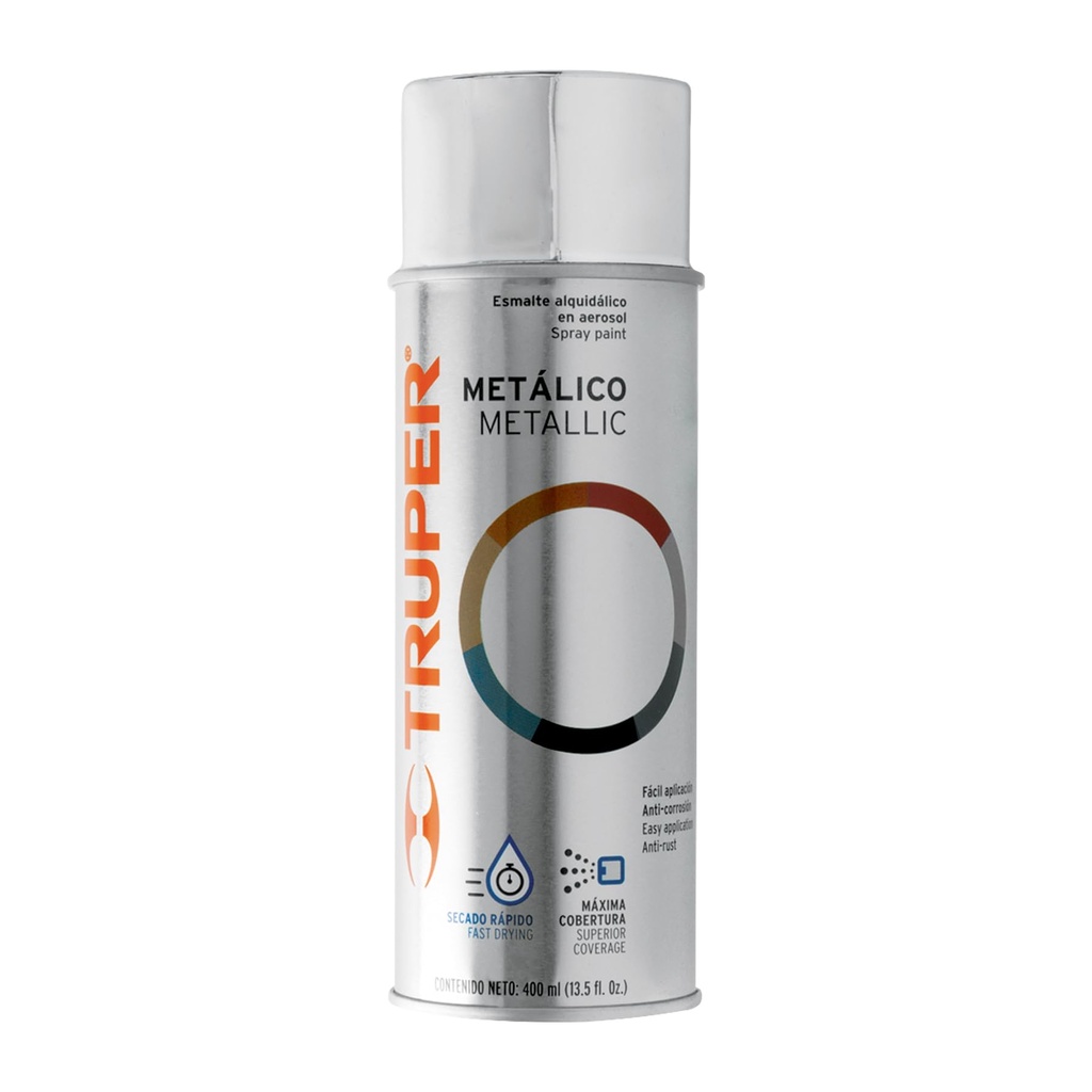 Pintura en aerosol, cromo metálico, bote tradicional, 400 ml PAM-CR-2