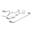 Juego de 6 accesorios para baño metálicos, FOSET AERO AEA-7000
