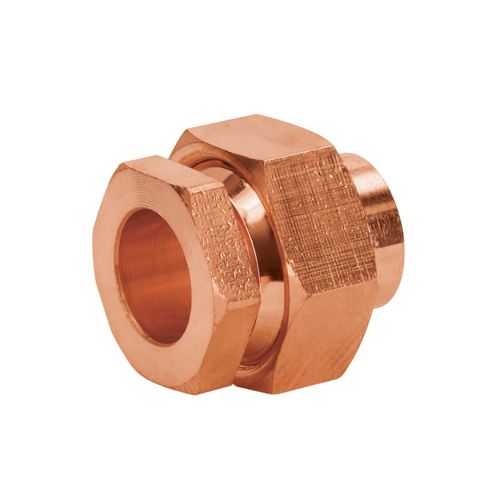Tuerca unión de latón cobrizado 1/2', FOSET CC-971