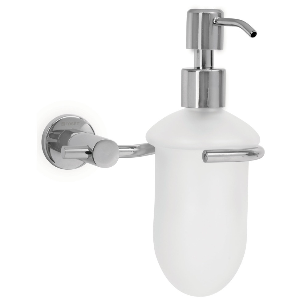 Dispensador de jabón a pared en acabado cromo, FOSET ELEMENT ELA-75