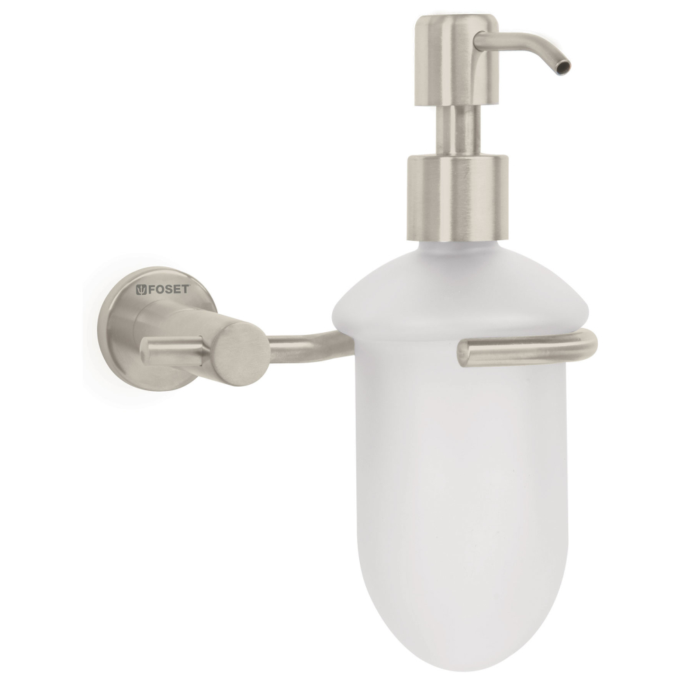 Dispensador de jabón a pared en acabado satín, FOSET ELEMENT ELA-75N