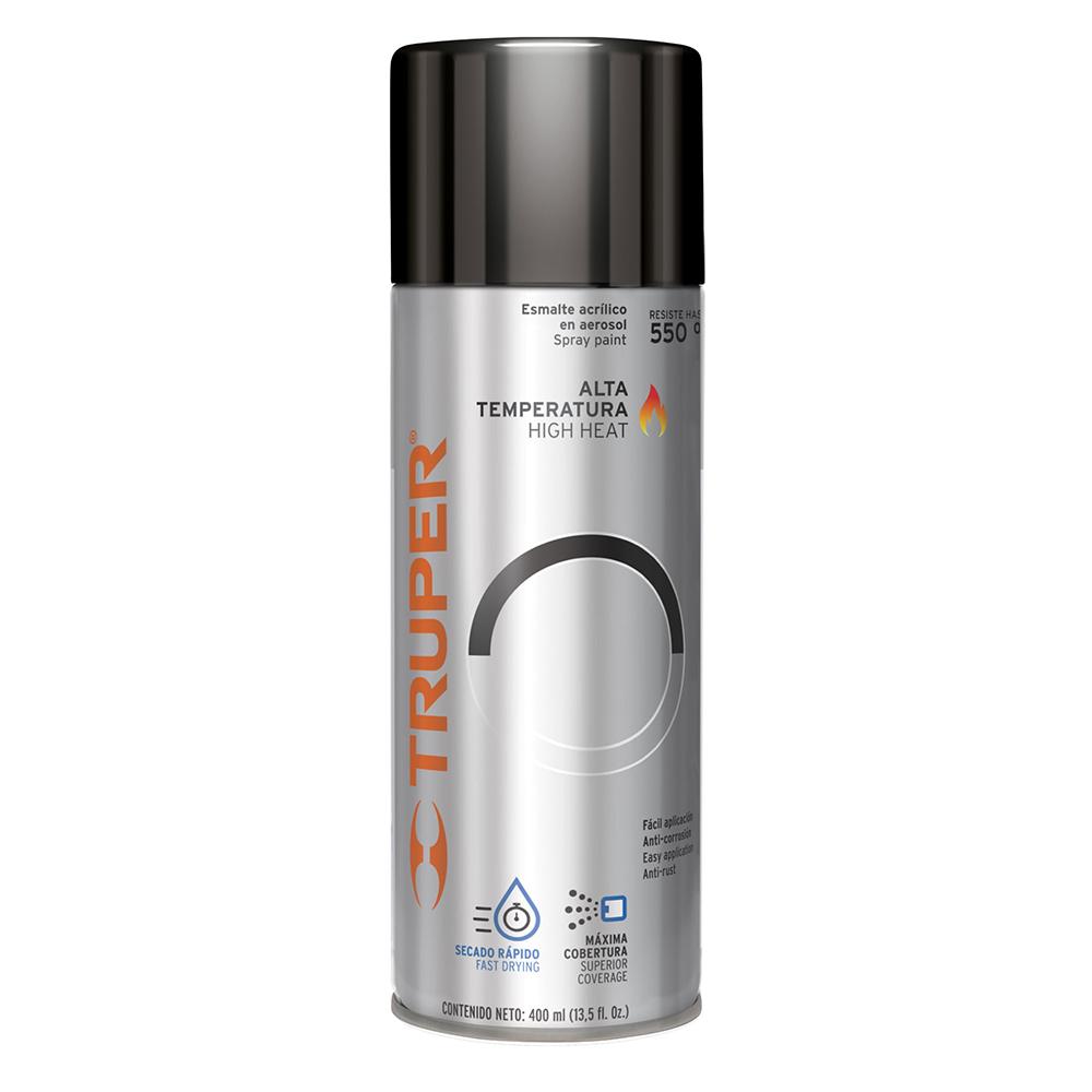 Pintura en aerosol alta temp, negro, bote tradicional, 400ml PA-ALTE-N-2