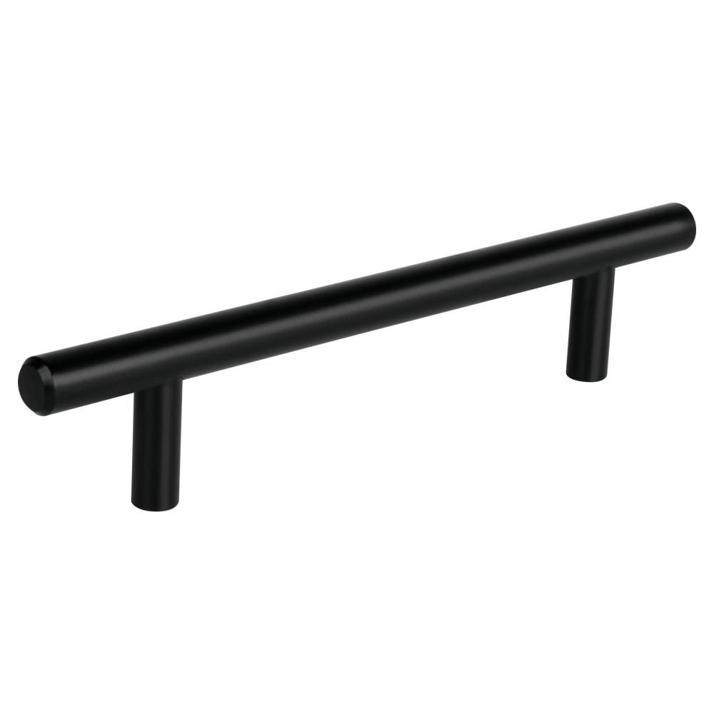 Jaladera de acero, 128mm, línea Cilindro, negro, HERMEX JAL-0362