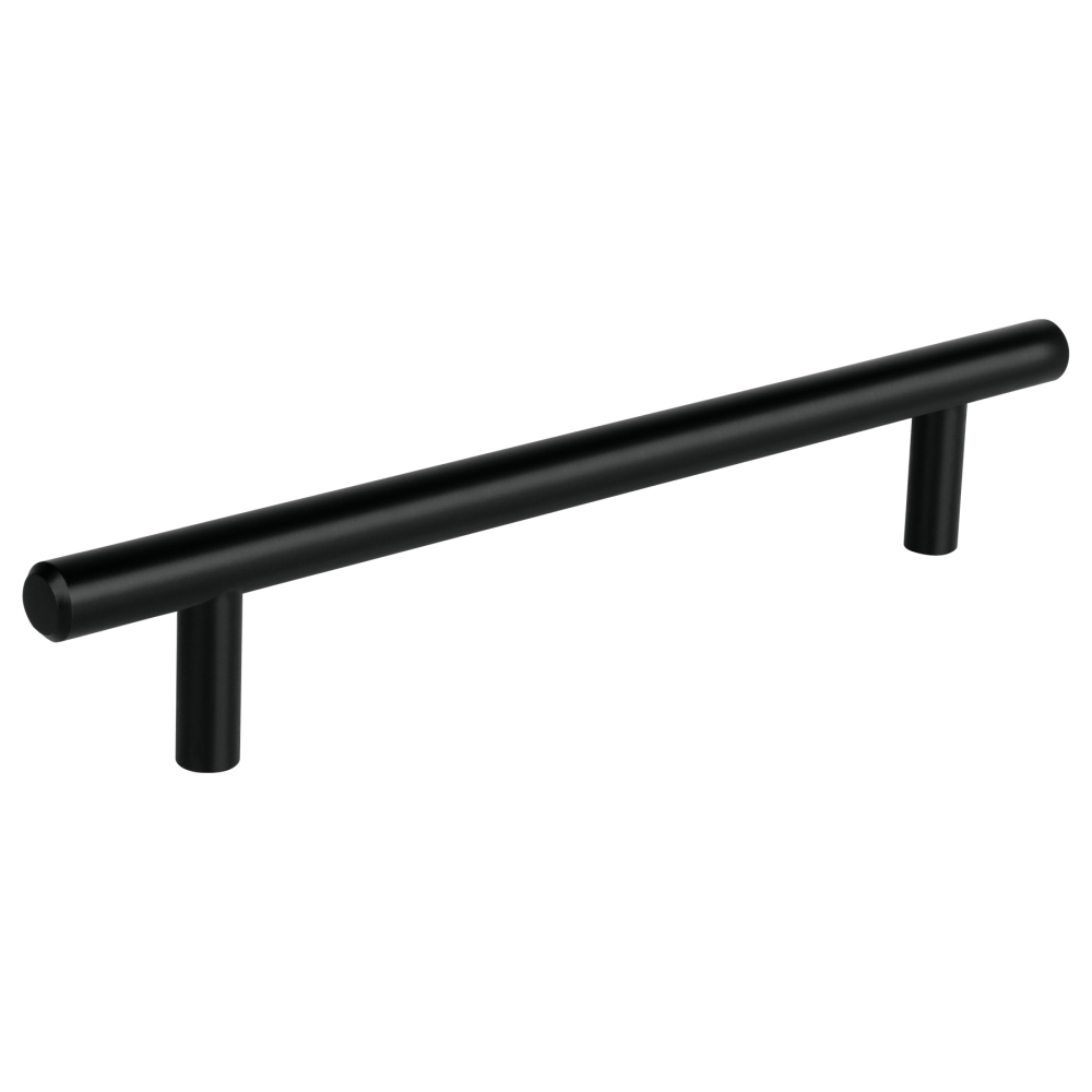 Jaladera de acero, 160mm, línea Cilindro, negro, HERMEX JAL-0363