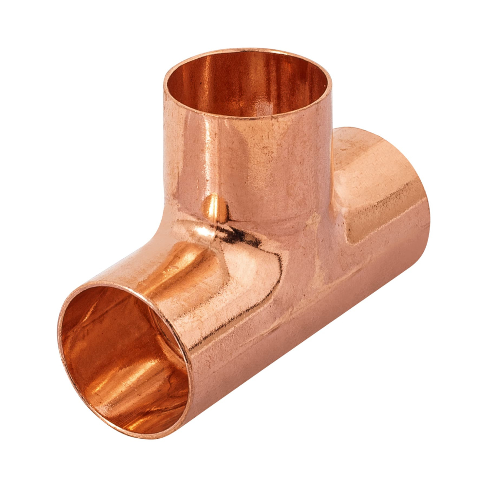 Tee sencilla de cobre 1/2', FOSET CC-761