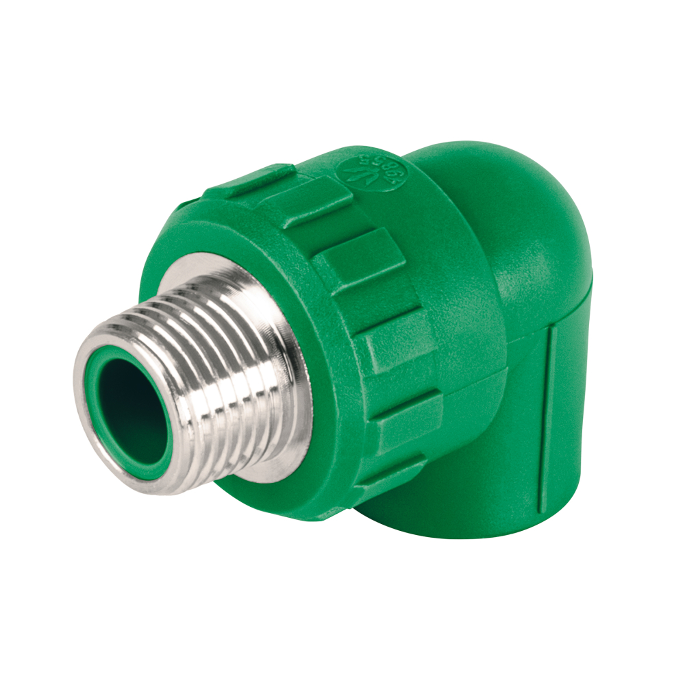 Codo 90° PPR,  1/2', rosca macho con inserto metálico, FOSET CV-511