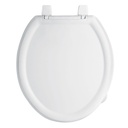 Asiento redondo ligero para WC, abierto, blanco, BASIC AWC-35B