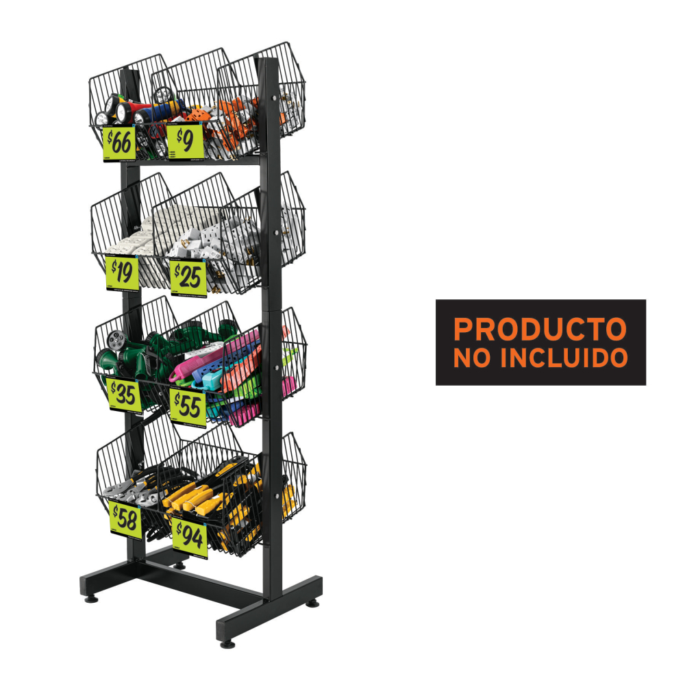 Rack botadero, metálico, 4 niveles, TRUPER R-BOT