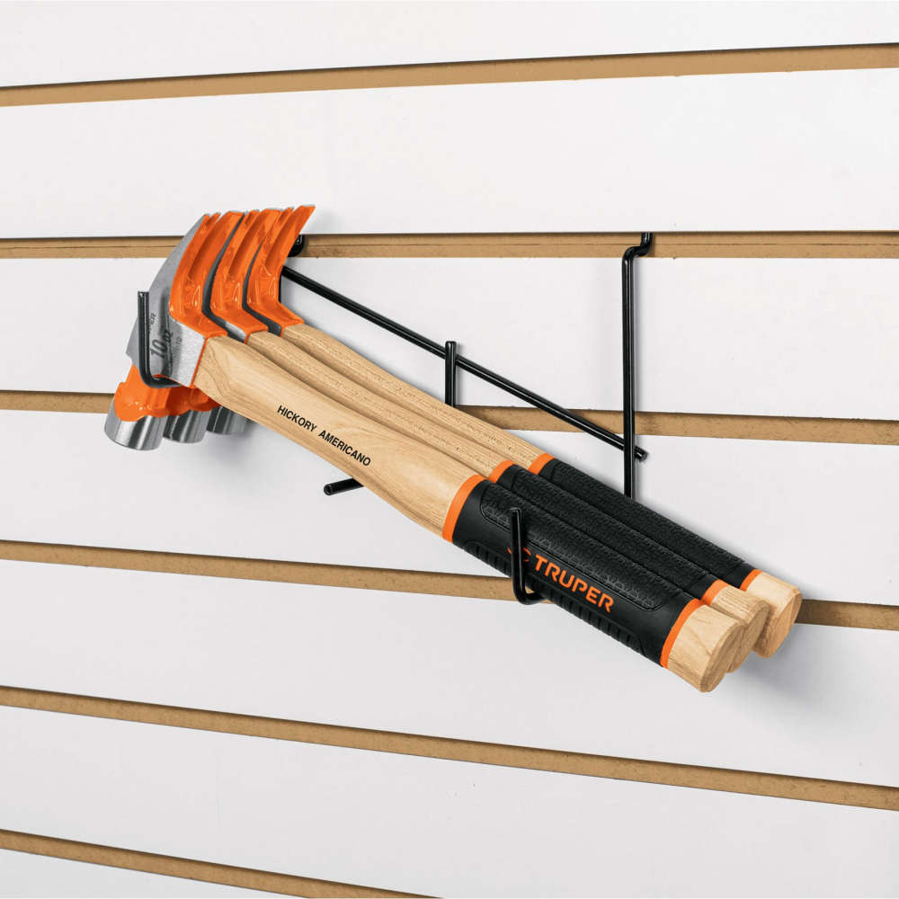 Rack para 3 martillos pulidos, uña curva, TRUPER R-MO3