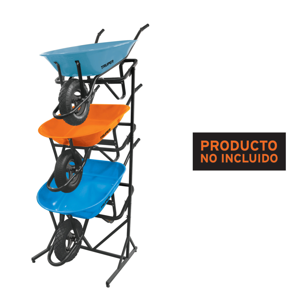 Rack para 3 carretillas estibadas, TRUPER R-3CAT