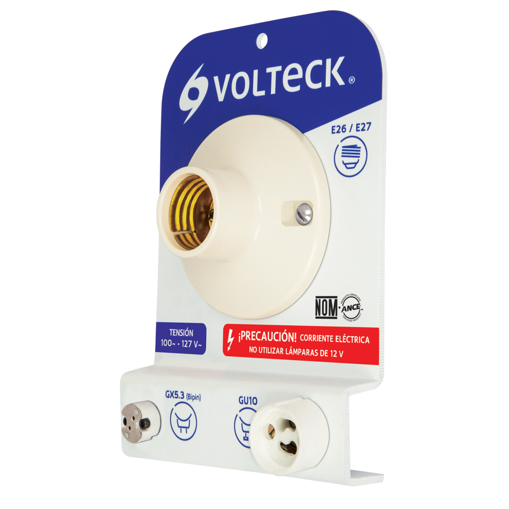 Probador de lámparas, bases E26, E27, GX5.3 y GU10, VOLTECK PRO-LAMP