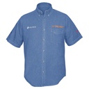 Camisa de mezclilla manga corta para hombre, G, TRUPER CAM-MEZ-CL