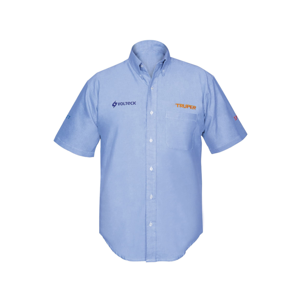 Camisa manga corta para hombre, azul, CH, TRUPER CAM-AZ-CS