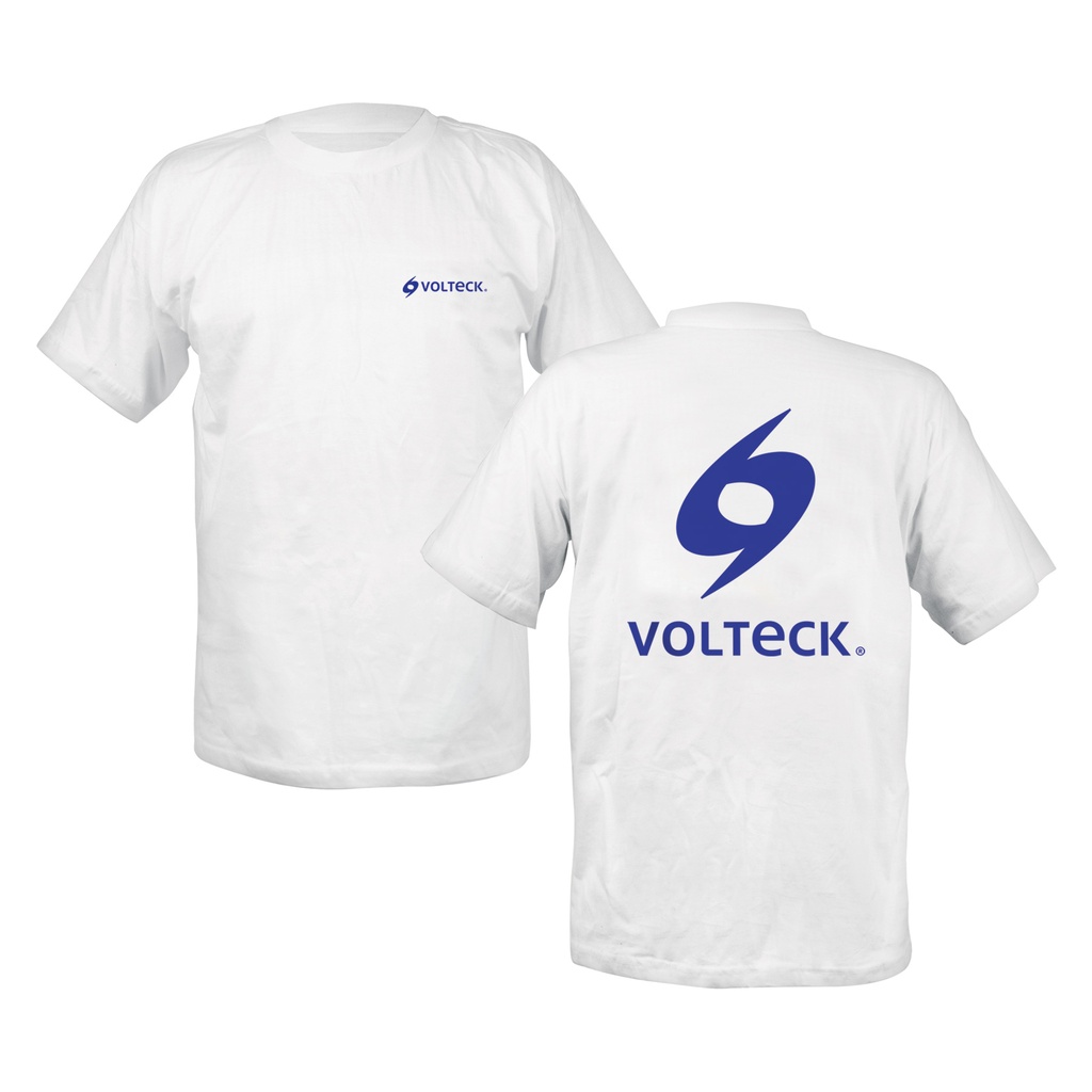 Playera cuello redondo para hombre, blanca, EG, VOLTECK CAM-VOL-42