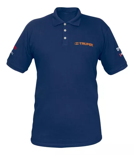 Playera polo para hombre, azul, CH, Truper POL-AC-C