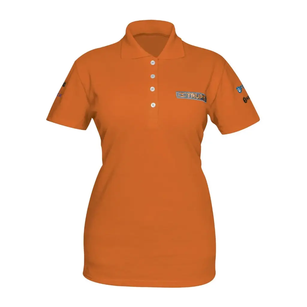 Playera polo para mujer, naranja, CH, Truper POL-ND-C