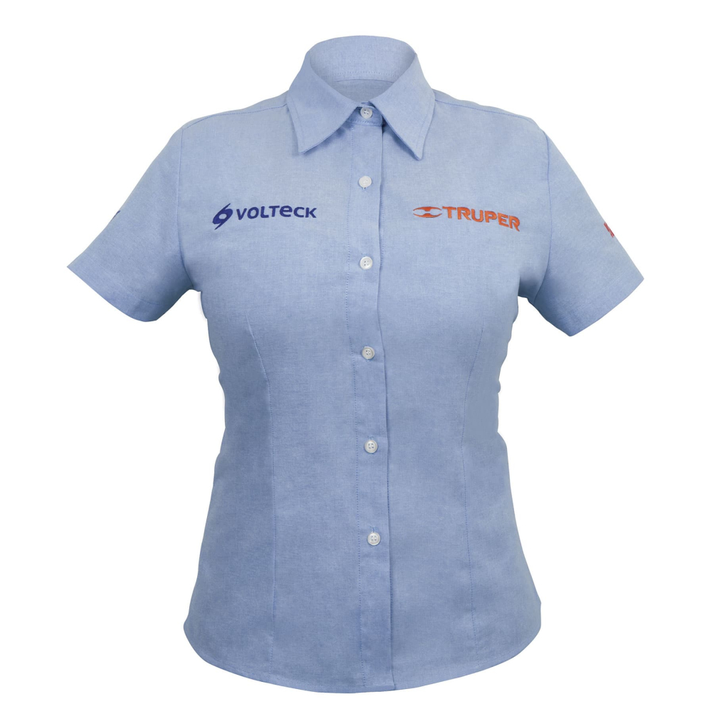 Camisa manga corta para mujer, azul, G, TRUPER CAM-AZ-DCL
